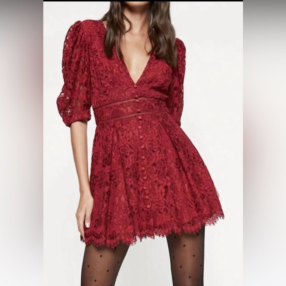 Bardot Red Lace Dress!
